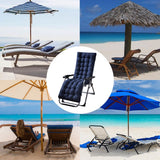 Patio Chaise Lounge Cushions Sun Lounger Cushions Pad Lounge Chair Cushion for Travel Holiday Indoor Outdoor - Rear View