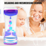Colorful Liquid Timer Anxiety Relief Toys Liquid Motion Timer Bubble Timer Oil Hourglass Toys for Kids and Adults - Side View