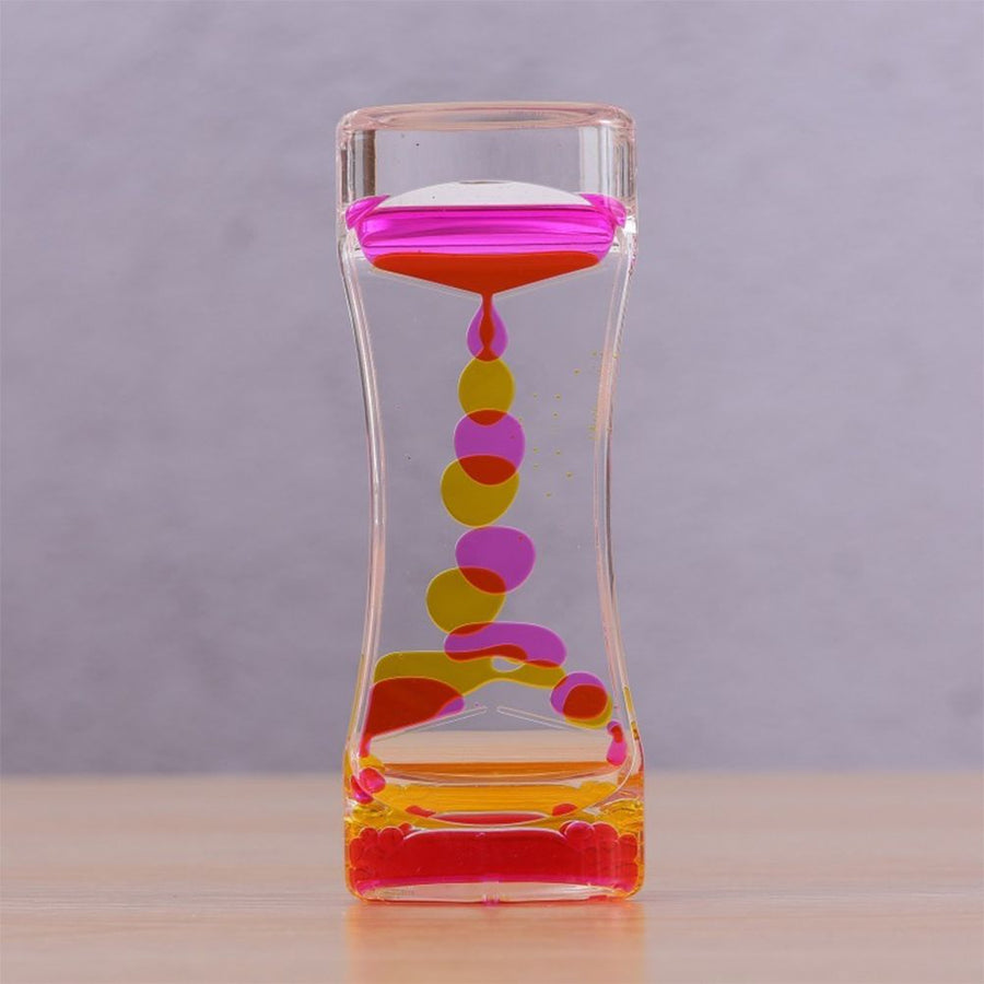 Colorful Liquid Timer Anxiety Relief Toys Liquid Motion Timer Bubble Timer Oil Hourglass Toys for Kids and Adults