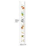 Baby Growth Height Chart Wall Ruler Stickers Decals for Kids Boys Wall Ruler for Children - Front View