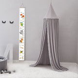 Baby Growth Height Chart Wall Ruler Stickers Decals for Kids Boys Wall Ruler for Children - Top-Down View