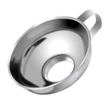 Stainless Steel Wide Mouth Canning Funnel Kitchen Cooking Tools Gadgets Funnel with Handle for Jam - Front View