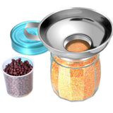 Stainless Steel Wide Mouth Canning Funnel Kitchen Cooking Tools Gadgets Funnel with Handle for Jam