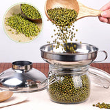 Stainless Steel Wide Mouth Canning Funnel Kitchen Cooking Tools Gadgets Funnel with Handle for Jam - Close-Up Angle