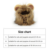 Mane Wig for Cat Pet Adjustable Washable Comfortable Hair Cat Clothes for Halloween Christmas Easter Festival Party