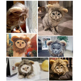 Mane Wig for Cat Pet Adjustable Washable Comfortable Hair Cat Clothes for Halloween Christmas Easter Festival Party - Low Angle