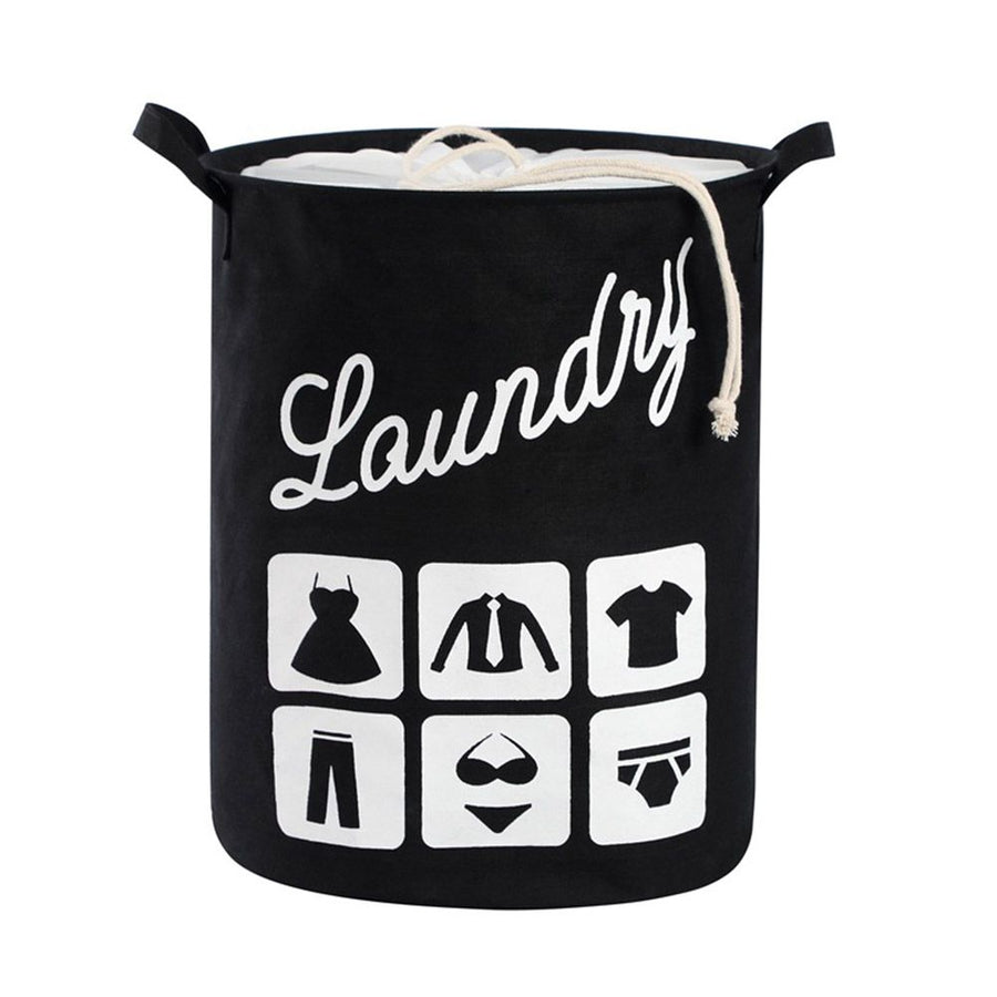 Foldable Fabric Laundry Basket Cotton Laundry Large Bag Collapsible Storage Basket