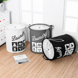 Foldable Fabric Laundry Basket Cotton Laundry Large Bag Collapsible Storage Basket