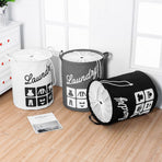 Foldable Fabric Laundry Basket Cotton Laundry Large Bag Collapsible Storage Basket