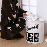 Foldable Fabric Laundry Basket Cotton Laundry Large Bag Collapsible Storage Basket