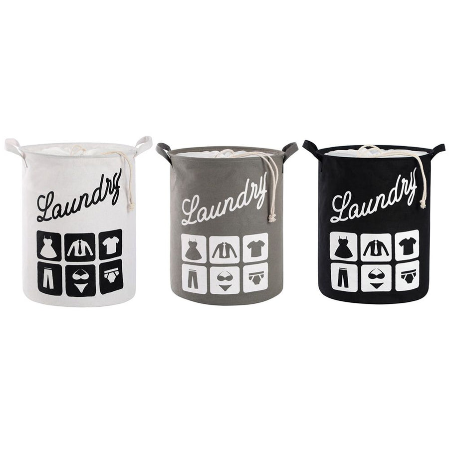 Foldable Fabric Laundry Basket Cotton Laundry Large Bag Collapsible Storage Basket