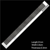 Rhinestone Painting Drawing Ruler Dot Drill Rhinestone Embroidery Mesh Ruler Stainless Steel Ruler Tool