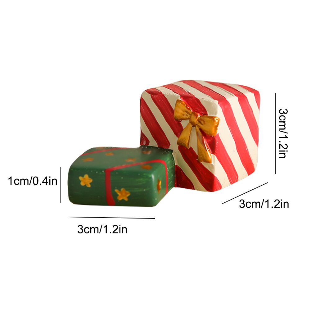 Fish Tank Aquarium Ornament Resin Christmas Tree Gift Box Ornament Christmas Landscaping Decor