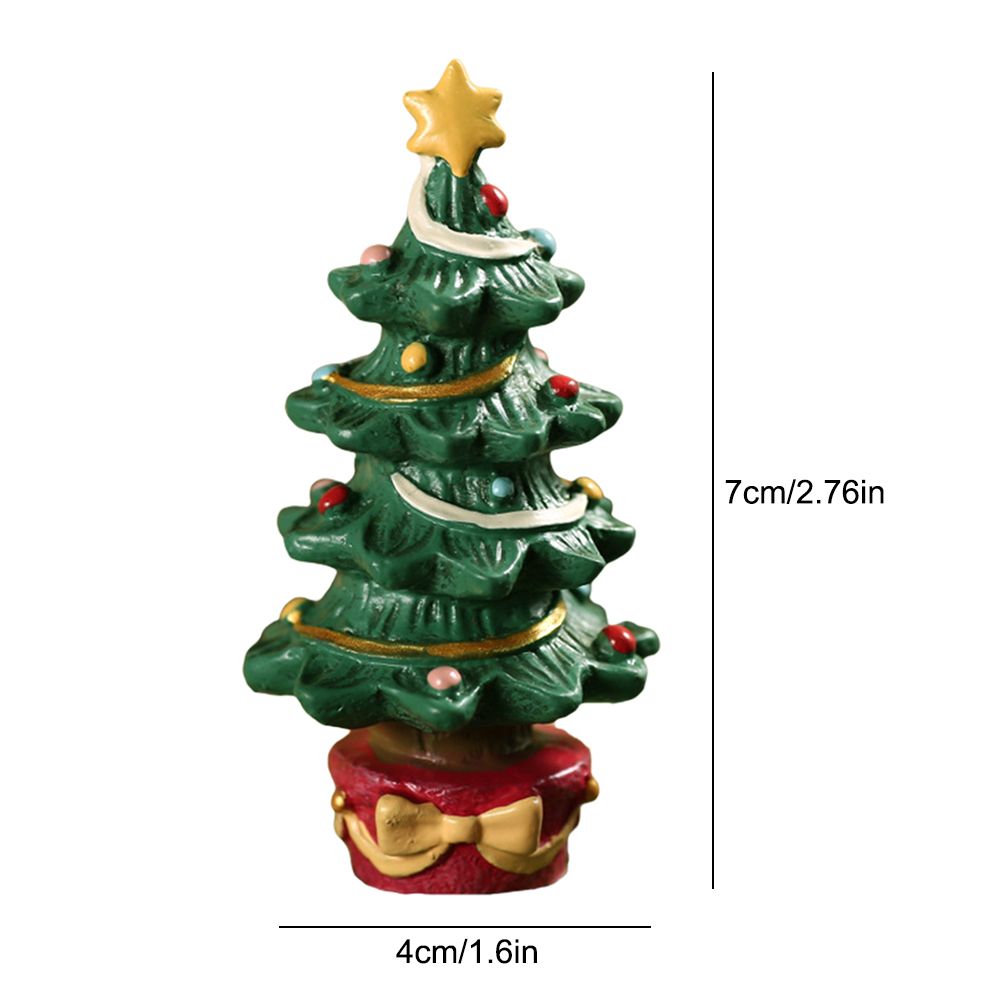Fish Tank Aquarium Ornament Resin Christmas Tree Gift Box Ornament Christmas Landscaping Decor