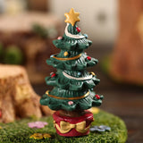 Fish Tank Aquarium Ornament Resin Christmas Tree Gift Box Ornament Christmas Landscaping Decor - Rear View