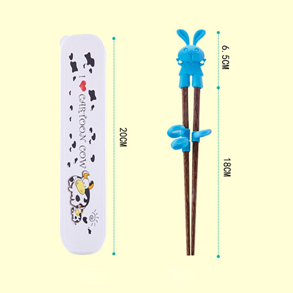 1 Pair Kids Wood Chopsticks Cartoon Children Chopsticks Learning Easy to Use Training Chopsticks for Children Kids