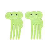 20Pcs Mini Cute Cartoon Animal Food Fruit Picks Forks Lunch Box Decor for Kids - Front View