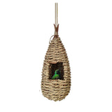 Humming Bird Houses for Outside Hanging Natural Grass Hanging Bird Hut Hand Woven Hummingbird Nest