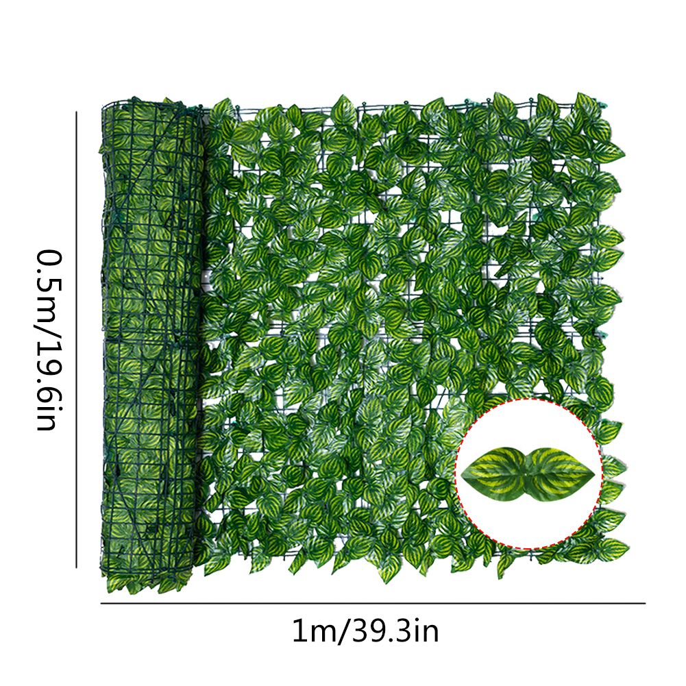 Artificial Leaf Screening Roll UV Fade Protected Hedging Wall Landscaping Garden Fence Balcony Screen for Indoor Outdoor Decor