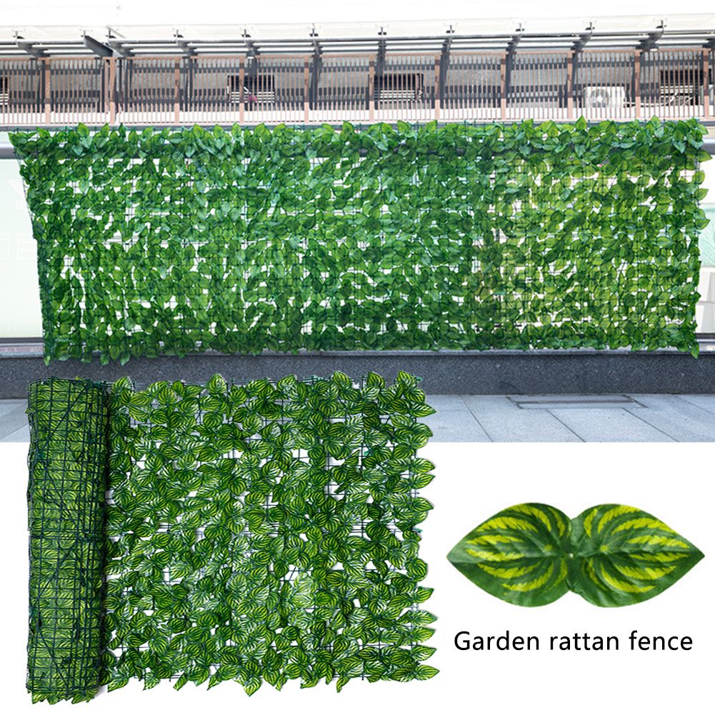 Artificial Leaf Screening Roll UV Fade Protected Hedging Wall Landscaping Garden Fence Balcony Screen for Indoor Outdoor Decor