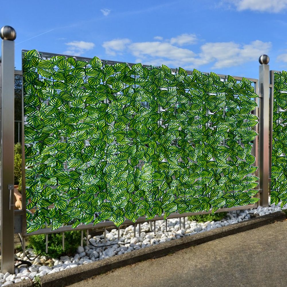 Artificial Leaf Screening Roll UV Fade Protected Hedging Wall Landscaping Garden Fence Balcony Screen for Indoor Outdoor Decor