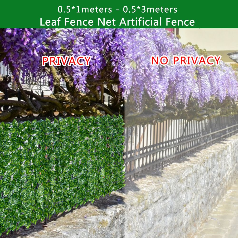 Artificial Leaf Screening Roll UV Fade Protected Hedging Wall Landscaping Garden Fence Balcony Screen for Indoor Outdoor Decor