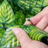 Artificial Leaf Screening Roll UV Fade Protected Hedging Wall Landscaping Garden Fence Balcony Screen for Indoor Outdoor Decor - Low Angle