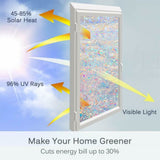 3D Static Decorative Window Glass Film Static Cling Window Foil Anti UV Rainbow Film Home Decor