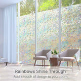 3D Static Decorative Window Glass Film Static Cling Window Foil Anti UV Rainbow Film Home Decor