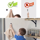 3Pcs Kitchen Towel Hooks Self Adhesive Towel Hooks for Bathroom Shower Kitchen - 45-Degree Angle