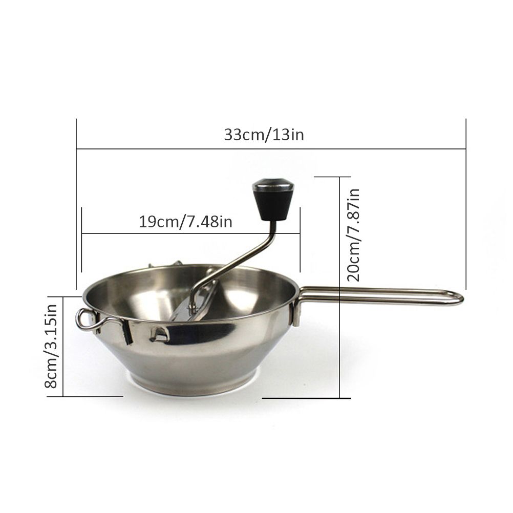 Stainless Steel Potato Blender Kitchen Potato Masher with 3 Ricing Discs Vegetable Blender