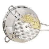 Stainless Steel Potato Blender Kitchen Potato Masher with 3 Ricing Discs Vegetable Blender - 45-Degree Angle