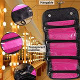 Roll Cosmetics Organizer Makeup Bag Foldable Hanging Toiletries Pockets Compartment Travel Kit Jewelry Bags