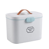 Family Medication Box Portable First Aid Box Organizer with Easy to Open Buckle Snap
