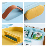 Family Medication Box Portable First Aid Box Organizer with Easy to Open Buckle Snap - Rear View