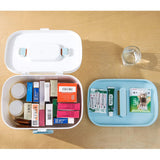 Family Medication Box Portable First Aid Box Organizer with Easy to Open Buckle Snap - Low Angle