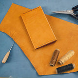 14PCS DIY Leather Tool Set Sewing Needles with Leather Waxed Thread Cord and Thimble for Leather Repair - Side View
