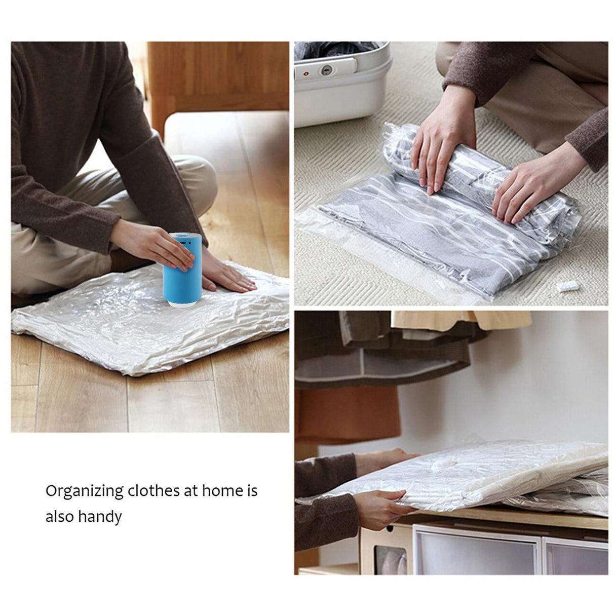 Mini Automatic Vacuum Pump Portable Vacuum Sealer Machine with Vacuum Bags for Food Kitchen and Home Use