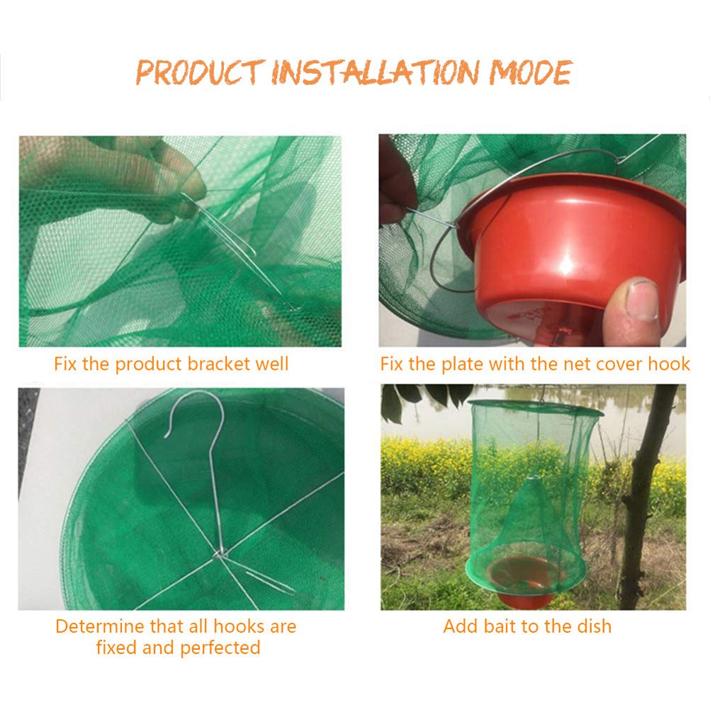 Fly Trap Flay Catchers Effective Fly Traps Fly Red Drosophila Fly Trap for Garden Ranch Orchard