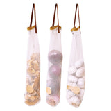3Pcs Kitchen Fruits Vegetables Storage Hanging Bags Reusable Grocery Produce Bags Mesh Ecology Shopping Tote Bags