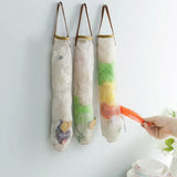 3Pcs Kitchen Fruits Vegetables Storage Hanging Bags Reusable Grocery Produce Bags Mesh Ecology Shopping Tote Bags - Top-Down View