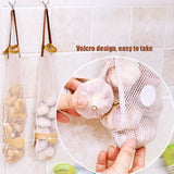 3Pcs Kitchen Fruits Vegetables Storage Hanging Bags Reusable Grocery Produce Bags Mesh Ecology Shopping Tote Bags