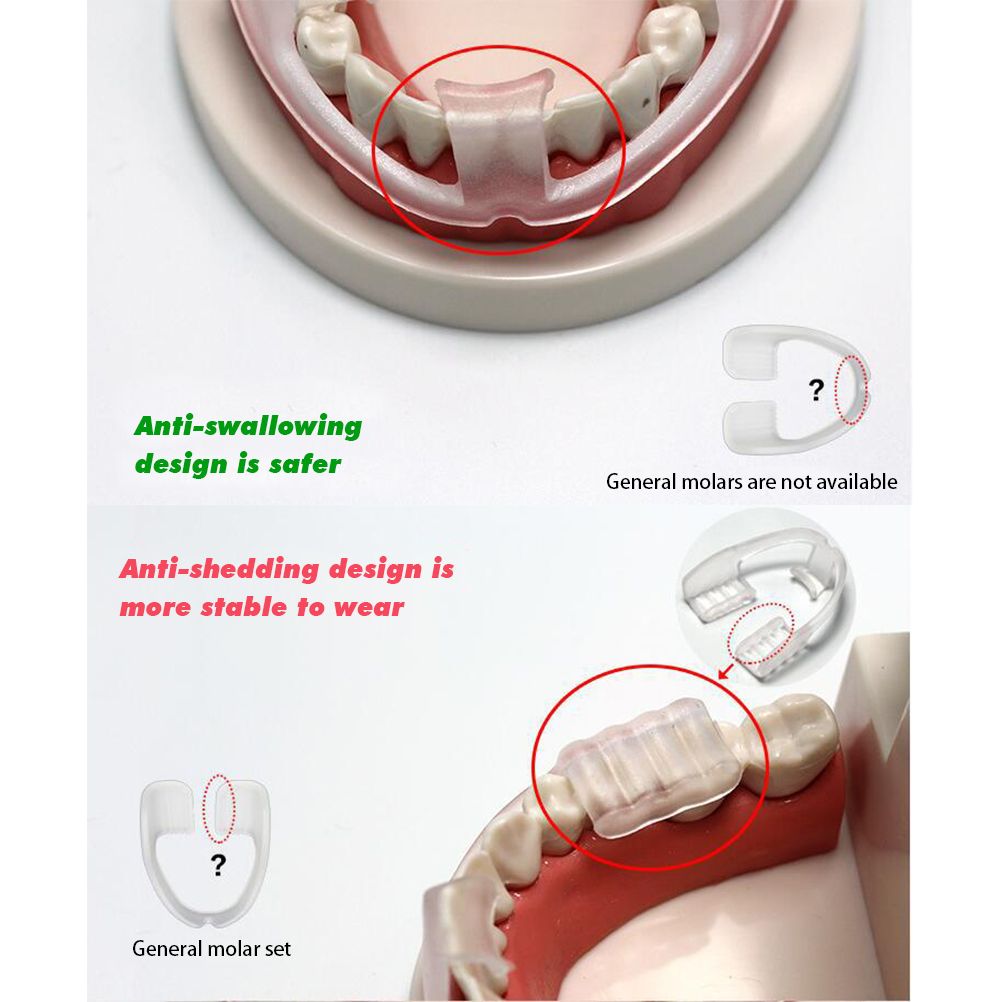 2PCS Anti Molar Braces Adjustable Anti Grinding Braces Teeth Night Protector