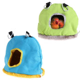 Warm Bird Nest Round Soft Bird Nest Small Bird Plush Cage Winter Hanging Hammock - Top-Down View