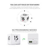 Cube Timer Kitchen Timer Preset Timer for 15/20/30/60 Minute - Top-Down View
