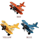 Vintage Metal Plane Crafts Retro Aircraft Model Biplane Aircraft Ornaments - Side View