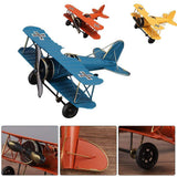 Vintage Metal Plane Crafts Retro Aircraft Model Biplane Aircraft Ornaments