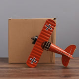 Vintage Metal Plane Crafts Retro Aircraft Model Biplane Aircraft Ornaments - Low Angle