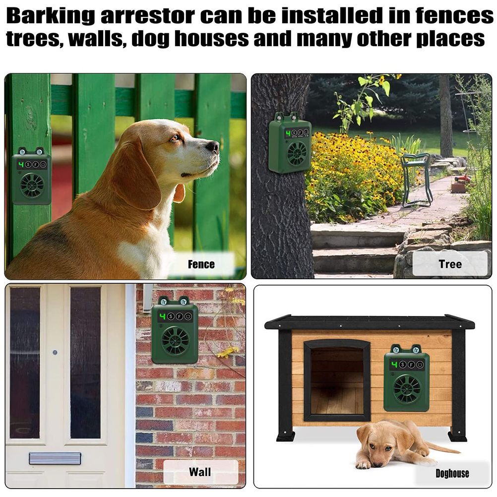 Ultrasonic Anti Barking Device Ultrasonic Stop Barking Device with 4 Sensitivity Adjustable Levels USB Rechargeable Dog Bark Control