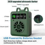 Ultrasonic Anti Barking Device Ultrasonic Stop Barking Device with 4 Sensitivity Adjustable Levels USB Rechargeable Dog Bark Control